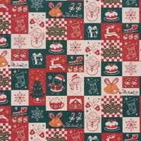 Бумага упаковочная новогодняя крафт белый &laquo;Календарь&raquo;, 50&times;70 см
