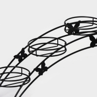 Подставка для цветов «Арка-5», d=12 см, 69×15,5×25,5 см, черный