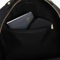 Рюкзак женский на молнии, с карманами, размер 27&times;10&times;34 см, чёрный