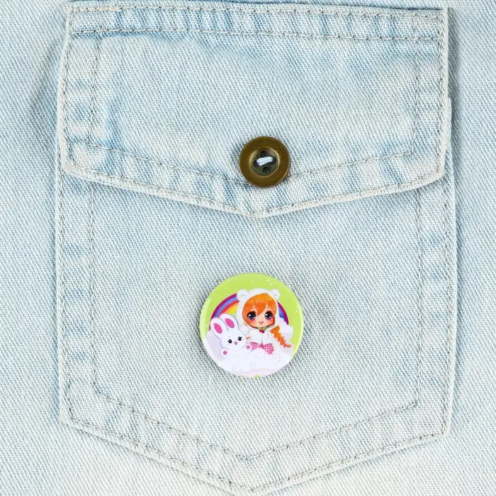 Значок металлический закатной «Милые анимешки», d=2.5 cм, МИКС