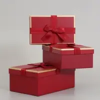 Набор подарочных коробок 3 в 1, прямоугольные 23&times;16&times;9.5 21&times;14&times;8.0 19&times;12&times;6.5 см