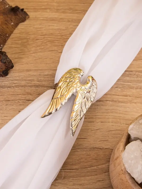 Кольцо для салфеток "Крылья архангела" алюминий 7х5х4 см