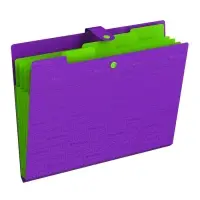 Папка А4, 5 отделений, Your Way, 600 мкм, на кнопке, фиолетовая