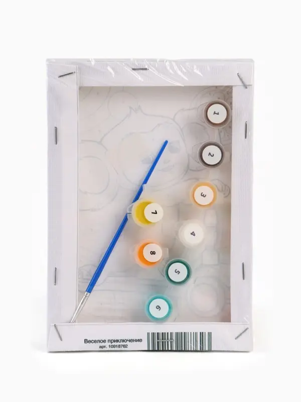 Картина по номерам с подрамником &laquo;Чебурашка на самокате&raquo;, 21&times;15 см