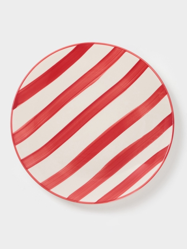Тарелка Доляна Тарелка Доляна "Райе" 19см, 19,5х2, цвет красный