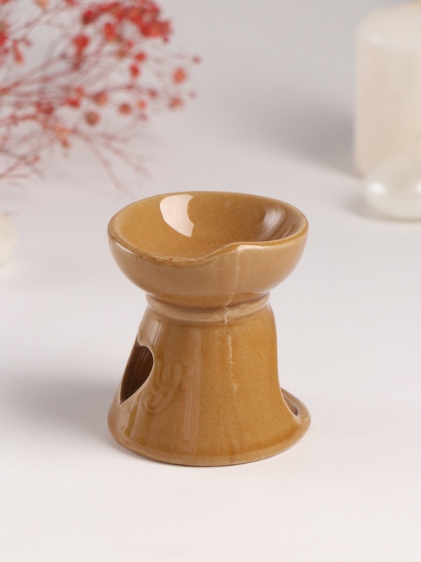 Аромалампа керамика "Я люблю тебя" жжёный сахар 7х7х7,8 см