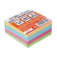 Блок с липким краем, 51&times;51 мм, 250 листов, пастель, 4 цвета
