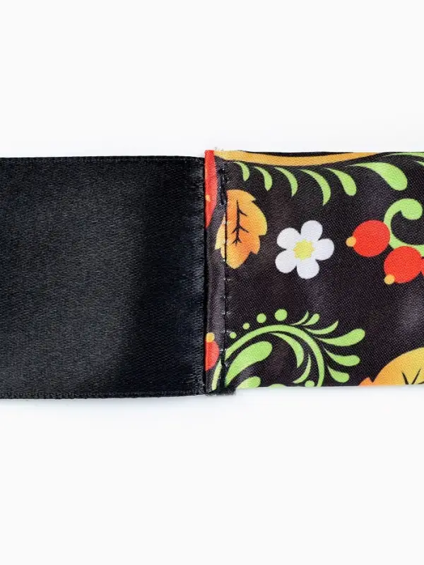 Карнавальный набор "Народная краса" юбка р-р 40-48, воротник, повязка, цвет чёрный