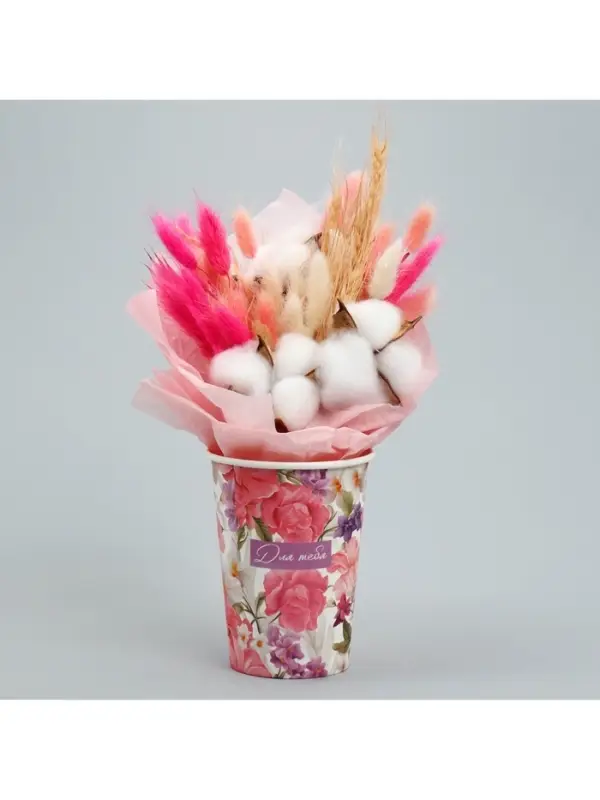 Стакан для цветов &laquo;Цветы яркие&raquo;, 350 мл