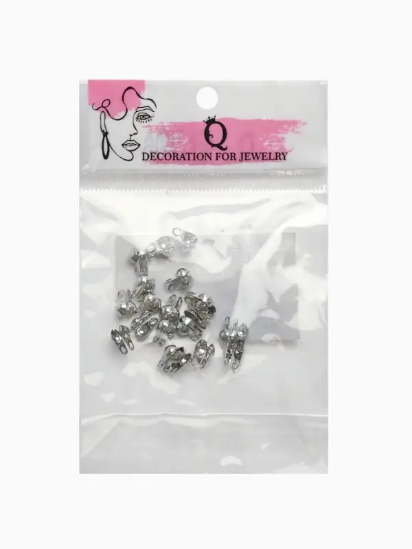 Концевик, цвет серебро, СМ-262, 3.2 мм (набор 20 шт.)