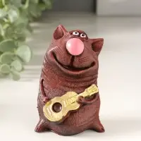 Сувенир Кот с гитарой,микс 8,5х5,5х4см