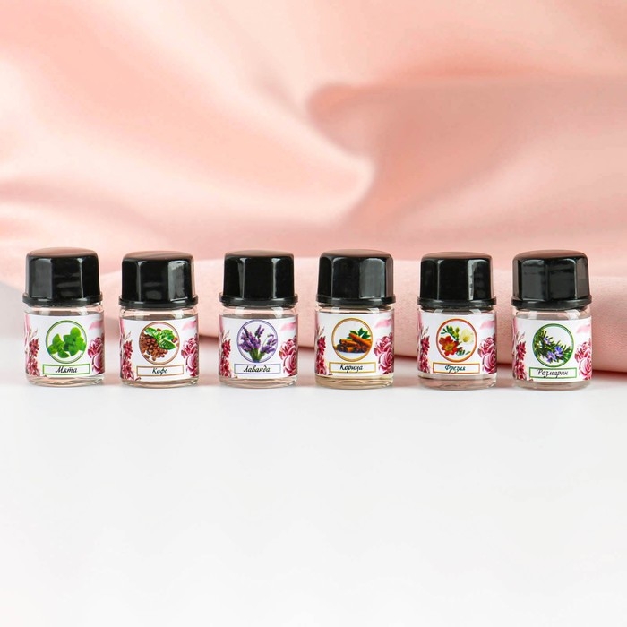 Набор эфирных масел Набор эфирных масел "Нежный", 6 штук по 3 мл, Богатство Аромата