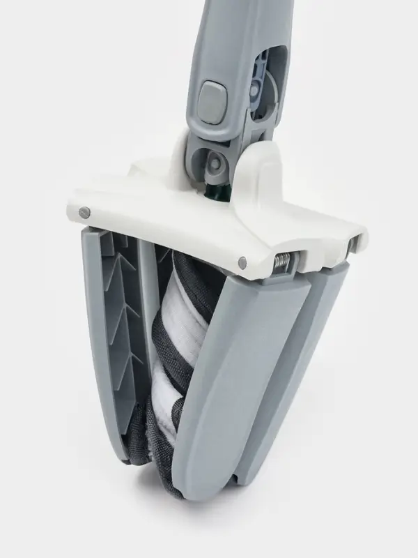 Швабра с отжимом Twist Raccoon, насадка из микрофибры 36&times;14 см, стальная нержавеющая ручка 125 см