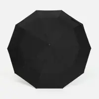 Зонт обратного сложения inLoop с ручкой-карабином, черный