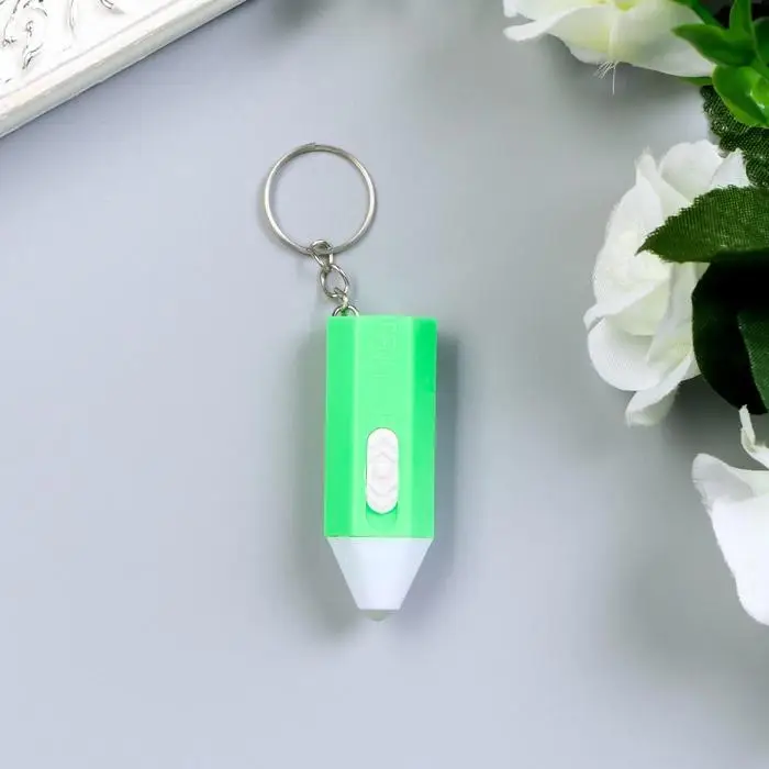 Фонарик свет на кольце  Фонарик свет на кольце "Карандаш" мигает МИКС 5х1,7х1,7 см