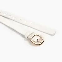 Ремень женский, 2.8&times;105 см, 1 прокол, золотистая пряжка, белый