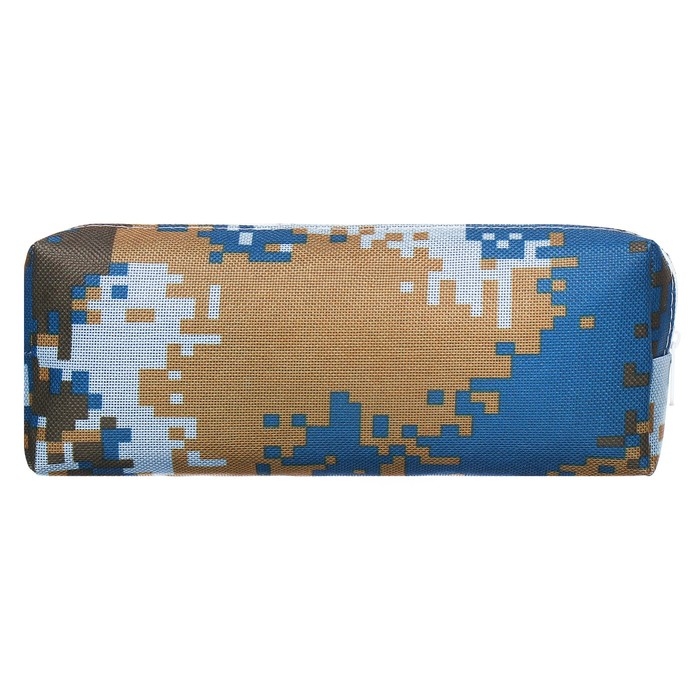 Пенал мягкий 2 отделения, 80 х 210 х 40 мм, объёмный, Calligrata Пенал мягкий 2 отделения, 80 х 210 х 40 мм, объёмный, Calligrata "Миллитари", синий