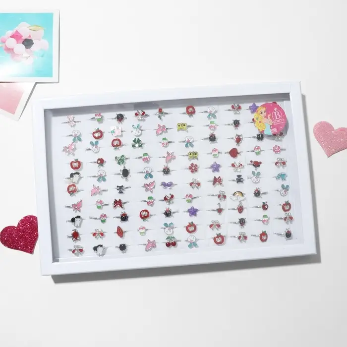 Кольцо детское Выбражулька «Животный мир», форма МИКС, цвет МИКС, безразмерное Кольцо детское Выбражулька «Животный мир», форма МИКС, цвет МИКС, безразмерное