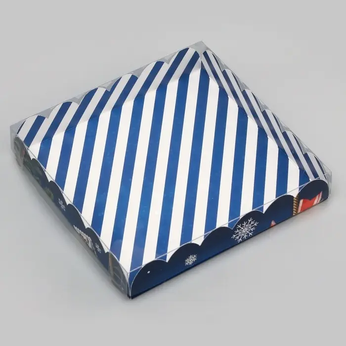 Коробка для печенья, «Новогодняя почта», 18×18×3 см