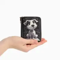 Кошелек дет 07-01-01 Июнь2538 собака, 8,5*2,5*10,5 см, 2 отд+отд/молн, д/карт, черный