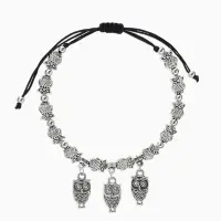 Браслет металл &laquo;Марджери. Совы&raquo;, d=6 см, затягивающийся, цвет серебро