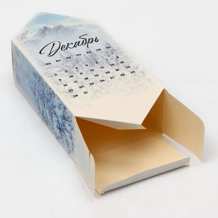 Подарочная коробка - конфета новогодняя складная «Декабрь», 14×22×8 см Подарочная коробка - конфета новогодняя складная «Декабрь», 14×22×8 см