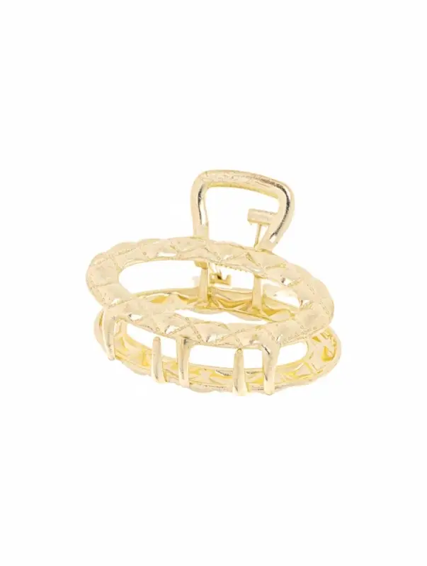 Крабик для волос &laquo;Карэн&raquo;, овал, 4 см, золотистый