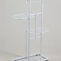 Подставка для цветов Greengo, 4 полки, 43&times;22&times;82 см, напольная, металл, белая