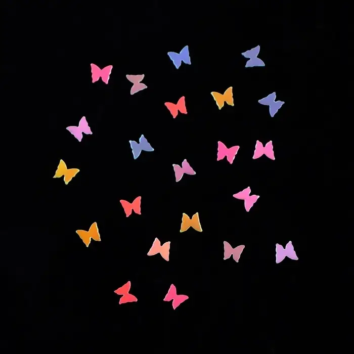 Пайетки для декора «Бабочки», разноцветные Пайетки для декора «Бабочки», разноцветные