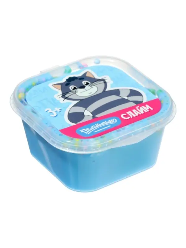 Слайм "Простоквашино", голубой, 60 г. Slime HERO SLM336