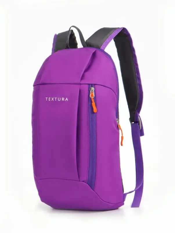 Рюкзак спортивный TEXTURA, на молнии, с карманом, размер 20&times;11&times;39 см, фиолетовый