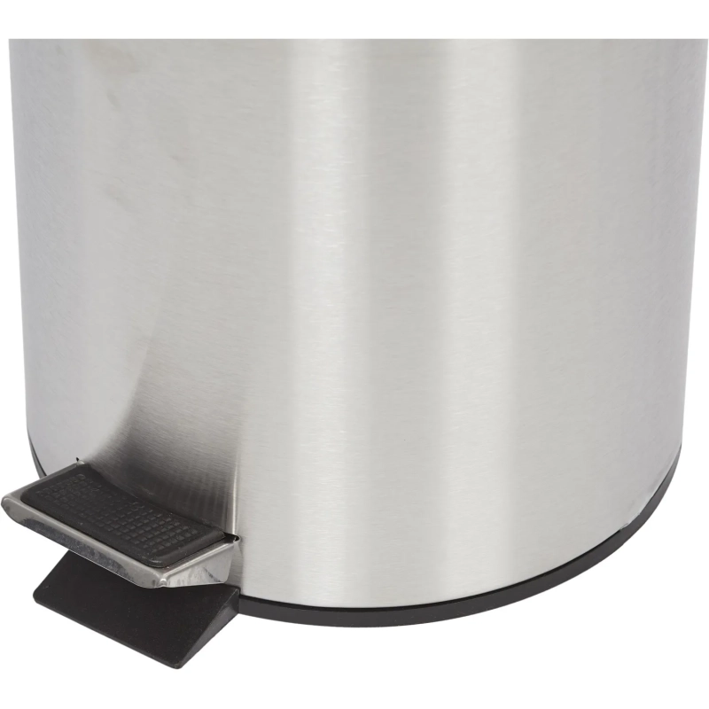 Ведро мусорное с педалью и доводчиком Luscan 5л, матовое, нерж сталь