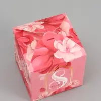 Коробка подарочная складная, упаковка, &laquo;8 марта&raquo;, 12&times;12&times;12 см