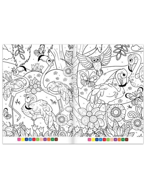 Раскраска по номерам &laquo;Страна волшебства&raquo;, 16 стр., формат А4