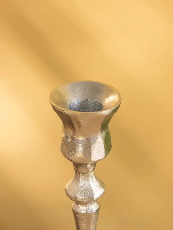 Подсвечник  Подсвечник "Грани" алюминий 25 см, цв. серебро