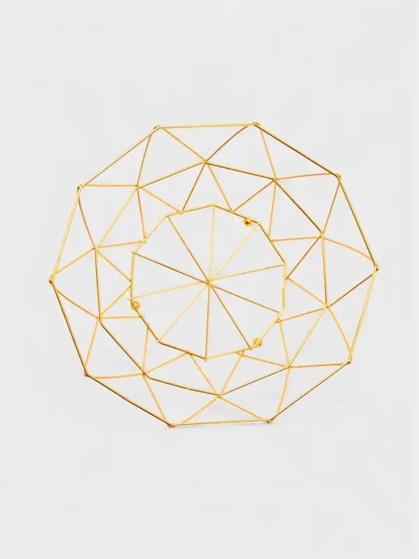 Ваза для фруктов Ваза для фруктов "Геометрия Голд" 25.5*27*10 см, цвет золотой