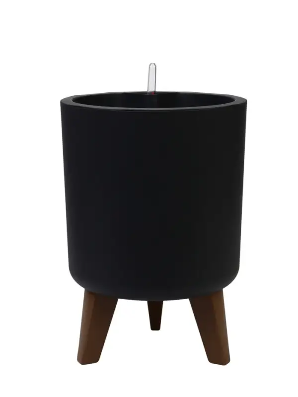 Кашпо для цветов &laquo;Флориан&raquo;, 11 л, d=25 см, h=39.5 см, пластиковое, с автополивом, на ножках, серое