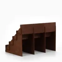 Подставка под открытки 12 ячеек, 34.5&times;23&times;25 см, толщина 3 мм, коричневый