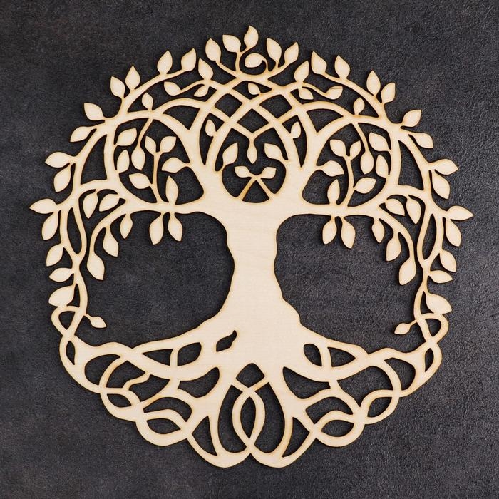 Заготовка-основа для панно  Заготовка-основа для панно "Дерево в круге" в рамке, с подложкой