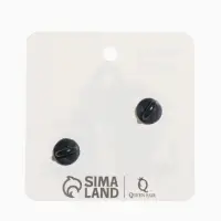 Набор значков (2 шт.) &laquo;Коты на Луне&raquo;, цветной в золоте