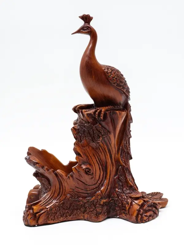 Подставка под бутылку TAKE IT EASY &laquo;Павлин&raquo;, полистоун под дерево, 23&times;15&times;33 см