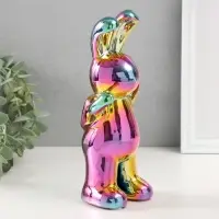 Фигурка керамика &laquo;Модный зайка&raquo;, зелёный хамелеон, 7&times;9.5&times;22 см