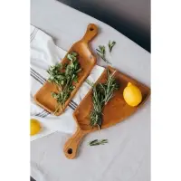 Блюдо 40х13х2 см, тиковое дерево