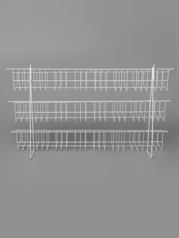 Стойка прикассовая 88.5&times;24&times;56 см, размер ячейки 12.5&times;12&times;13 см, белая