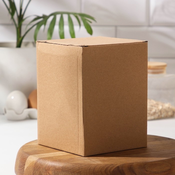 Банка стеклянная для сыпучих продуктов с пробковой крышкой «Бабл», 900 мл, 12×13,5 см