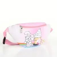 Сумка поясная &laquo;Мороженое&raquo;, детская, для девочки, на молнии, розовая