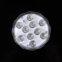 Светильник подводный с ПДУ, 10 LED, 3 Вт, IP68, RGB, от батареек 3хAAA
