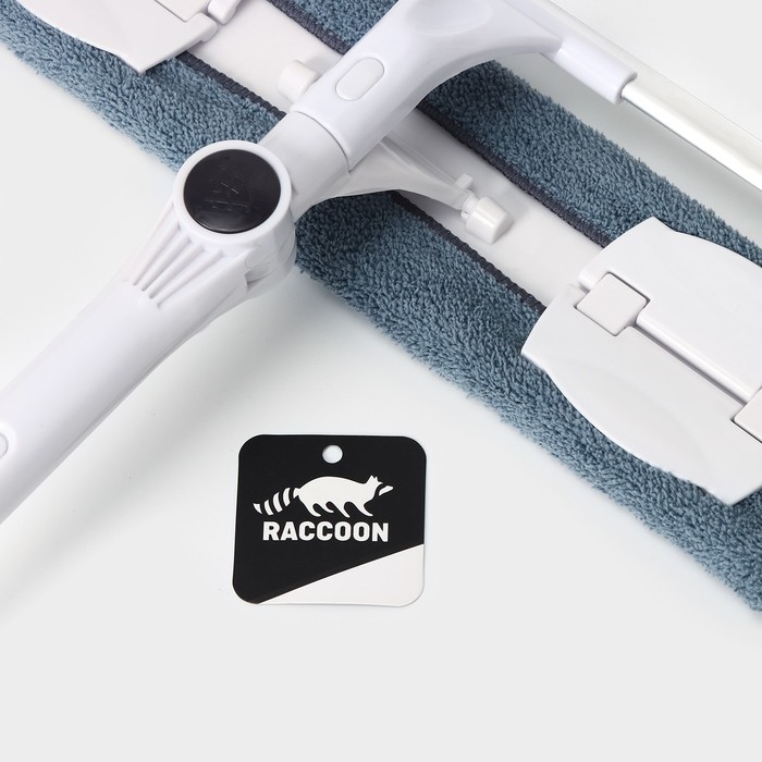 Окномойка бабочка Raccoon, стальная телескопическая ручка, микрофибра, поворот на 180°, 40×10×118(150) см