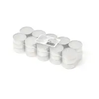 Набор свечей чайных, 3.8&times;1.6 см, 3.5 ч, 12 г, 30 шт., белый