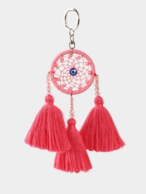 Брелок Брелок "Ловец снов" 17 см, цв. розовый
